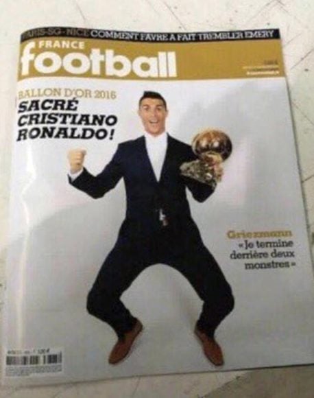 Medios españoles difundieron la portada de France Football con Cristiano Ronaldo como ganador del Balón de Oro antes del anuncio