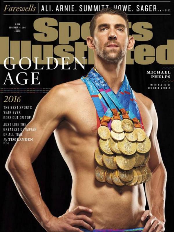 Por primera vez, Michael Phelps posó con las 23 medallas de oro olímpicas