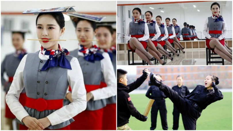 (+Fotos) Filtran imágenes del increíble entrenamiento al que son sometidas las azafatas chinas