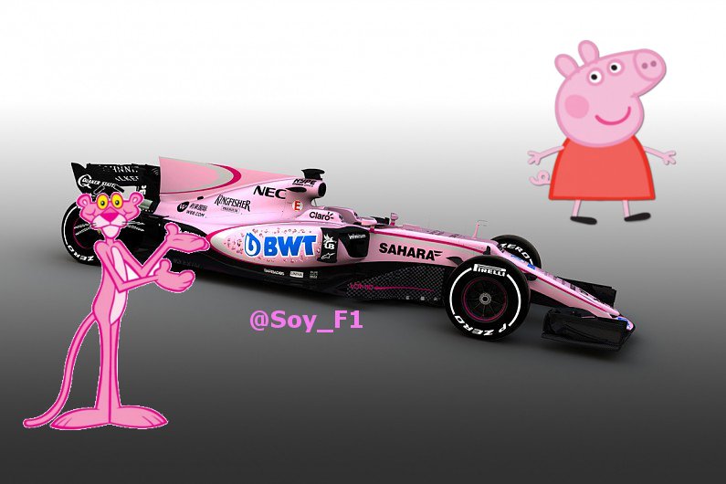 Burlas por nuevo color de auto de Force India en la Fórmula 1