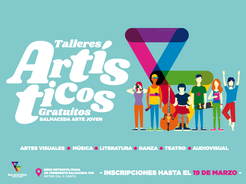 Últimos días para inscribirse en los talleres artísticos gratuitos de Balmaceda Arte Joven