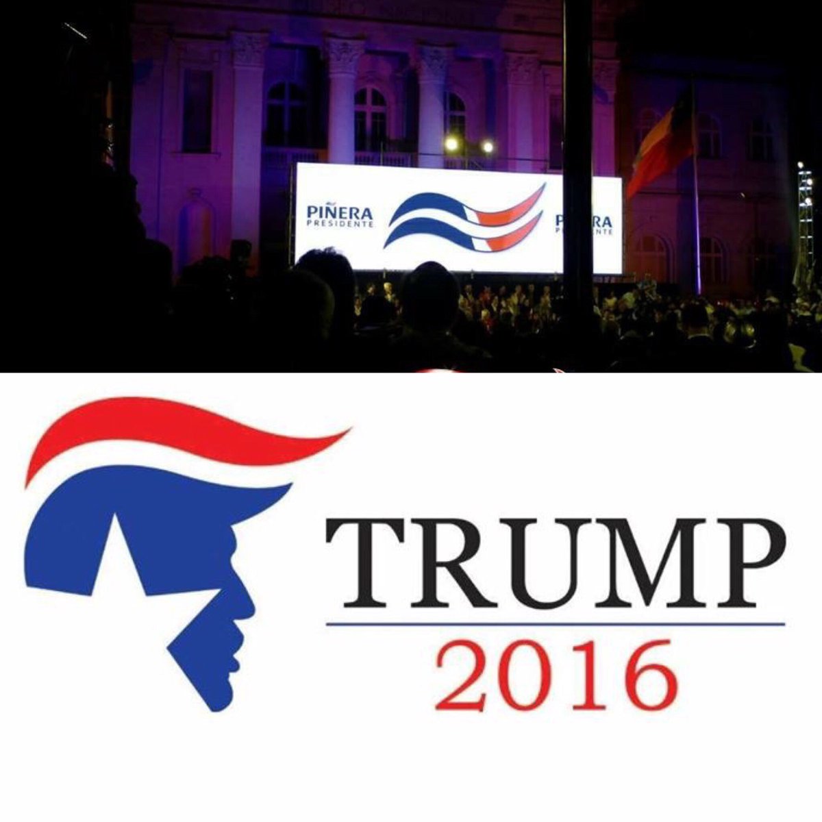 No pasó piola: El logo de Piñera inspirado en el de Donald Trump