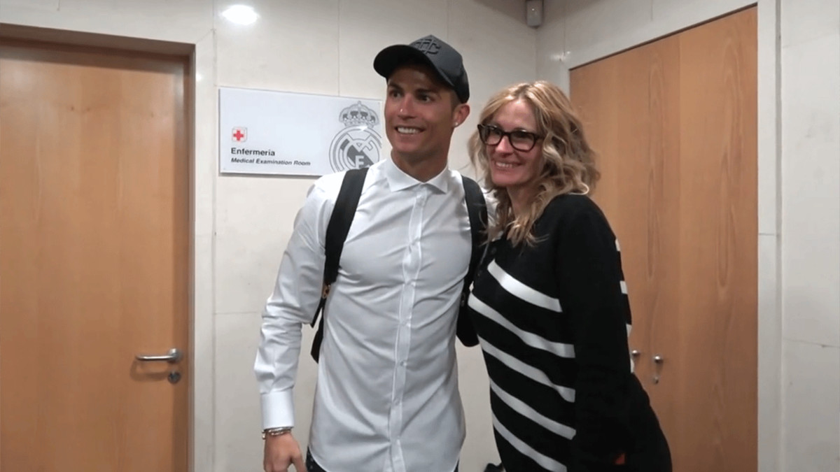 Julia Roberts enloqueció al conocer a Cristiano Ronaldo