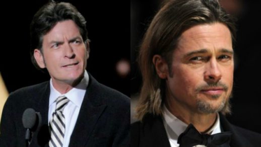 Charlie Sheen publicó foto desconocida de Brad Pitt en sus inicios en Hollywood