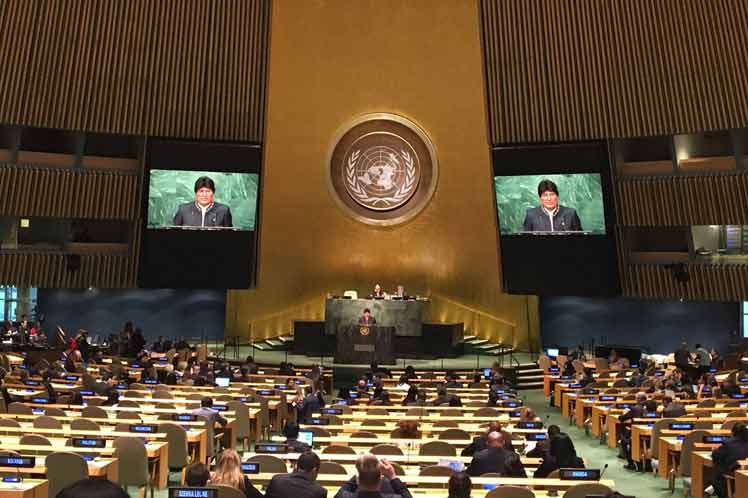 Fuerte discurso de Evo Morales en la ONU donde critica el rumbo mundial: «El imperio subsiste gracias a la cultura de la muerte»