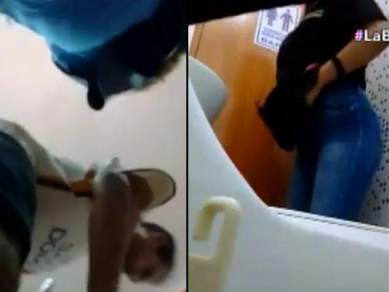Electricista depravado es descubierto grabando a mujeres en el baño [VIDEO]