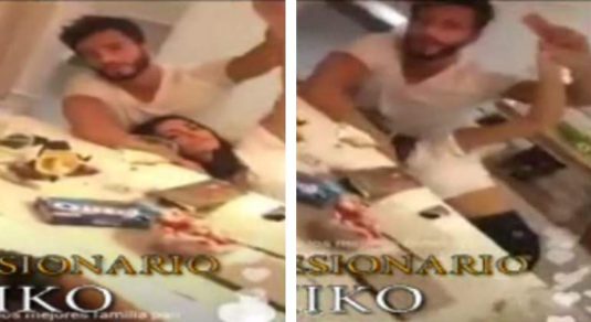 Aylén simula una felación a Marco Ferri en vivo