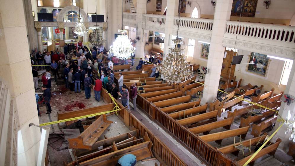 Atentado en Egipto: 43 muertos en ataques a dos iglesias