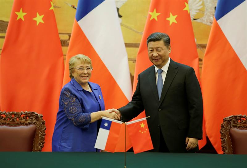 Bachelet sella su apoyo al plan global de China