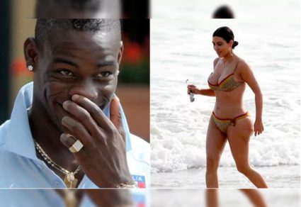 Balotelli se burló del trasero de Kim Kardashian