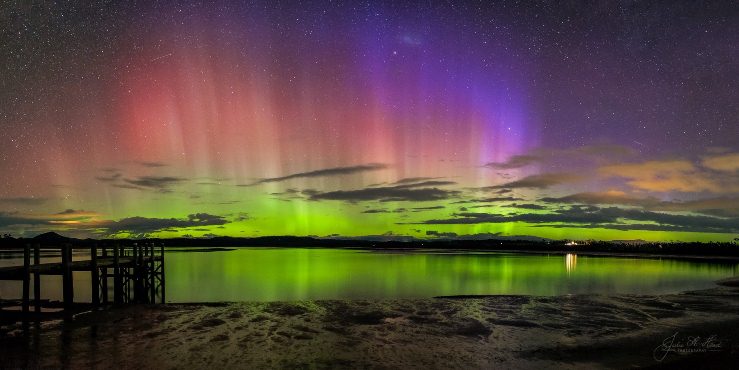 La aurora austral ofreció un espectáculo en Australia y Nueva Zelanda el fin de semana