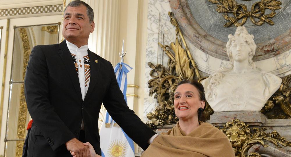 Ecuador: en su último viaje presidencial, Rafael Correa visitó al oficialismo y al kirchnerismo en Argentina