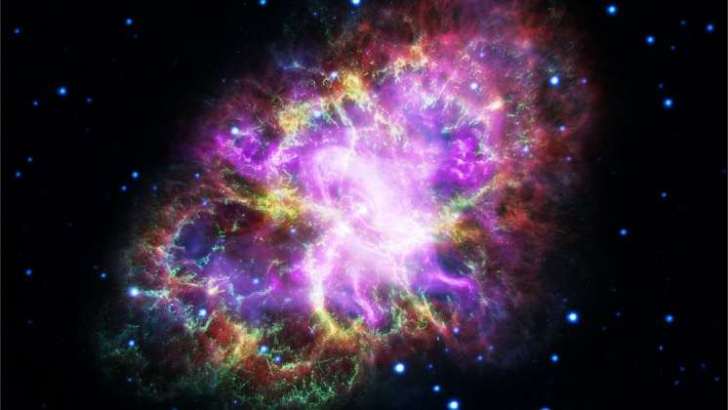 Cinco telescopios se combinaron para ofrecer la más espectacular imagen de la Nebulosa del Cangrejo