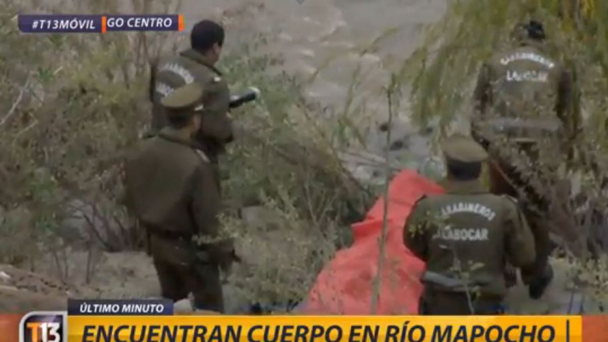 Guardia municipal encuentra cuerpo masculino en la orilla del río Mapocho