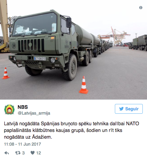 Tanques del Ejército de España, desplegados en Letonia para disuadir a Rusia