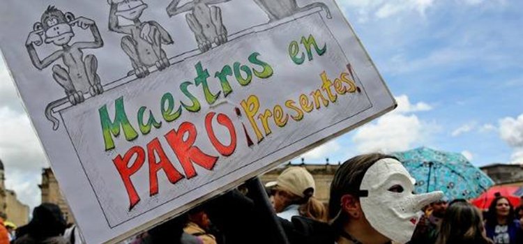 Colombia: docentes en paro, gremios y movimientos sociales confluyen en «Toma de Bogotá»