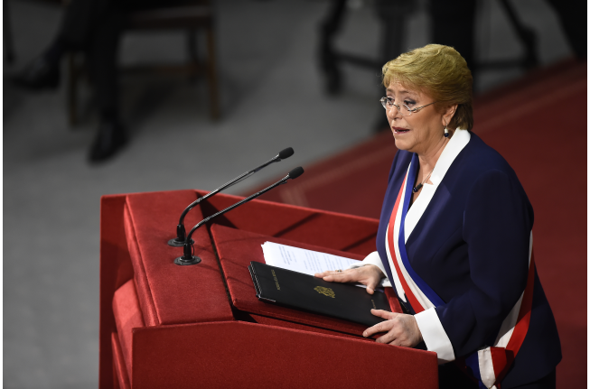 Nula referencia a Bolivia por parte de Bachelet en discurso presidencial