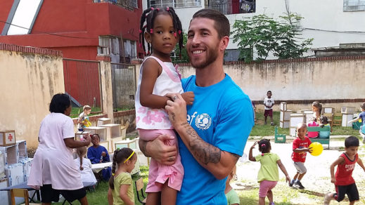 Sergio Ramos visitó Perú como embajador de la UNICEF