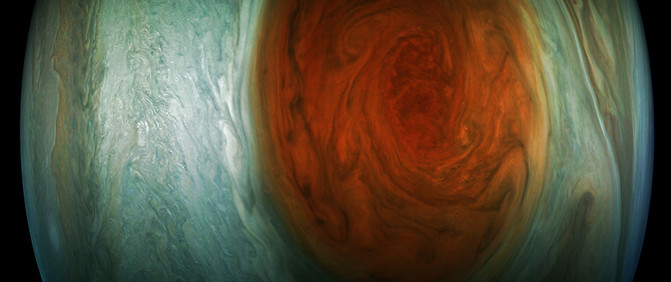 NASA presenta las más espectaculares imágenes de la Gran Mancha Roja de Júpiter