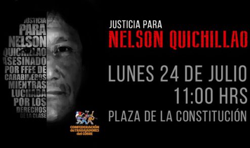 Organizaciones sindicales convocan a un acto en memoria de Nelson Quichillao