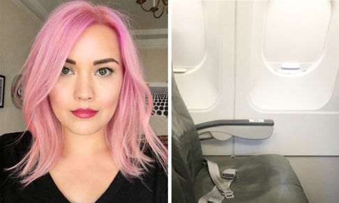 Esta mujer publicó una foto del peor pasajero que te puede tocar en el avión, y se ha vuelto viral