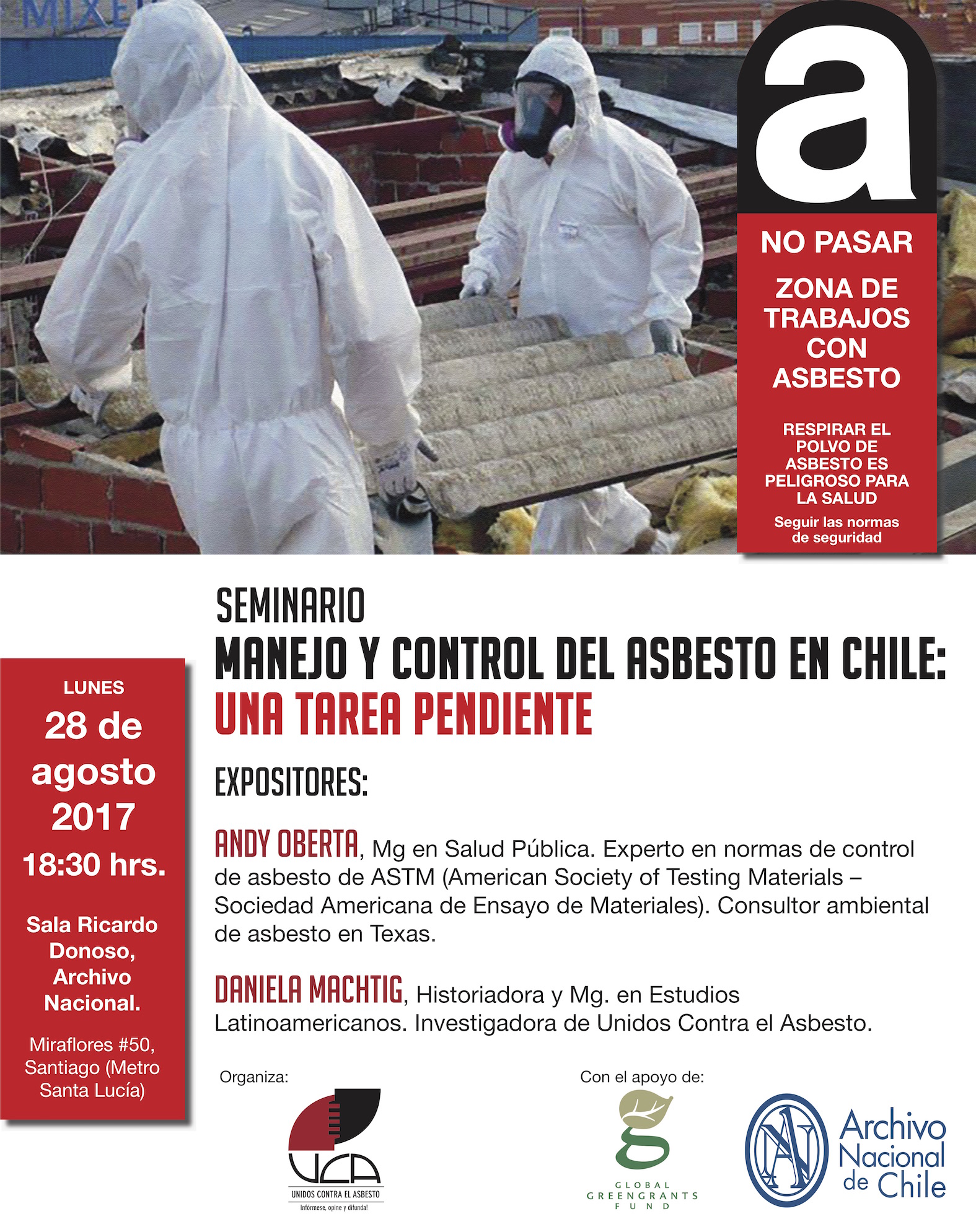 28 de agosto: Seminario «Manejo y control del Asbesto en Chile: Una tarea pendiente»