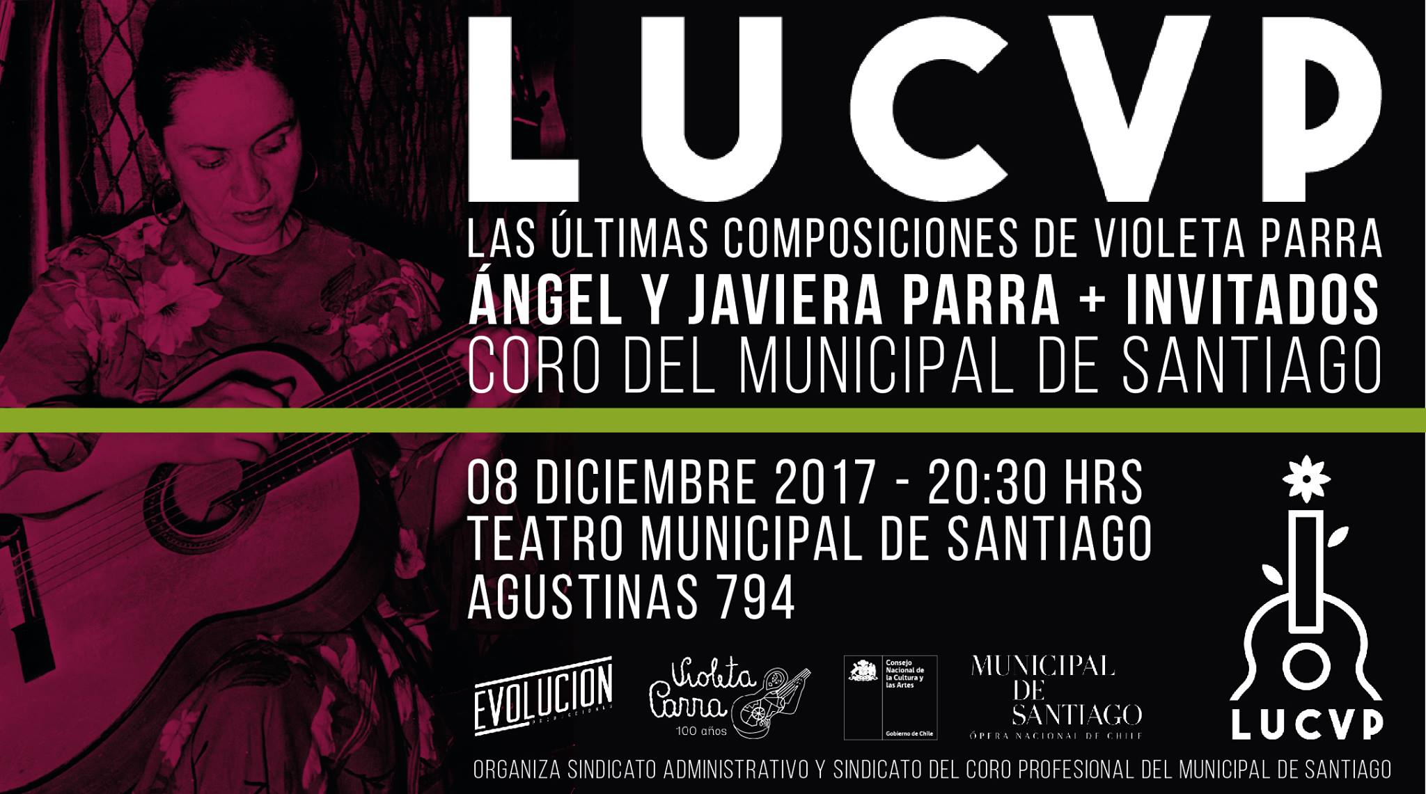 Ya comenzó la venta de entradas para el concierto de “Las Últimas Composiciones de Violeta Parra” (LUCVP) en el Teatro Municipal de Santiago.