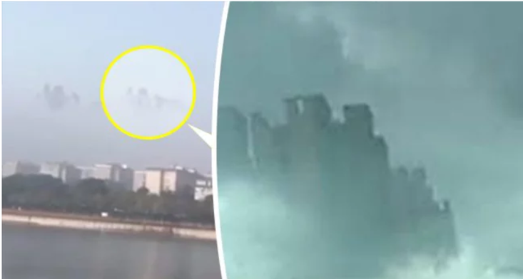Avistan ciudades fantasmas flotando en varias ciudades de China!!