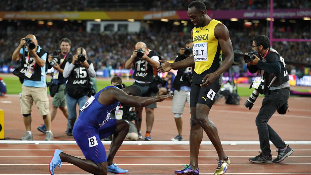 Bolt no pudo en su última carrera y sólo se quedó con el bronce en 100 metros planos