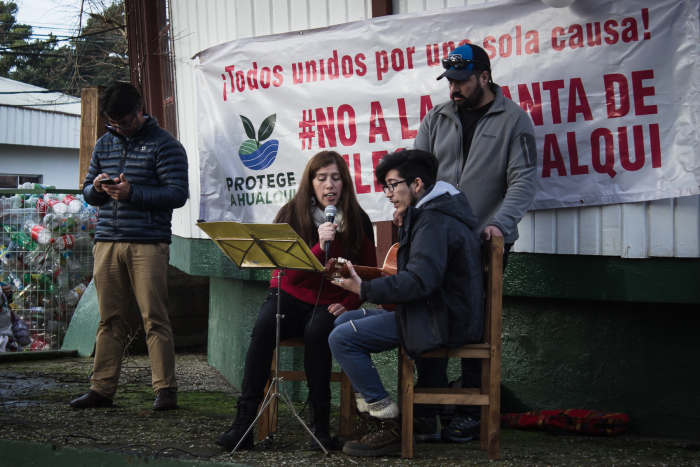 Bío Bío: Vecinos de Hualqui se manifiestan contra planta de Riles en su comuna
