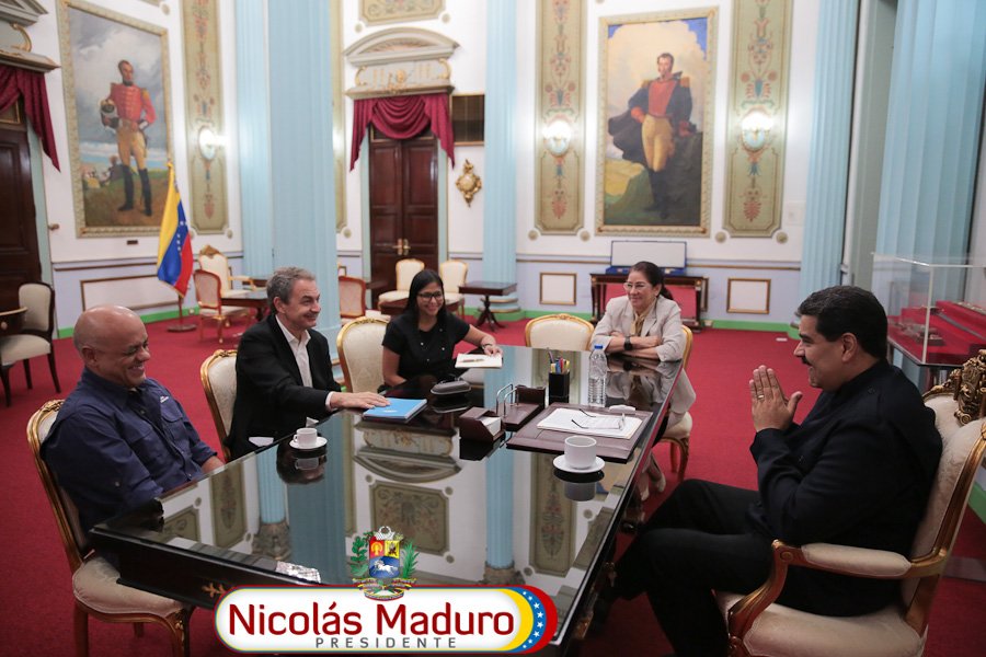 Venezuela: Maduro recibió a Rodríguez Zapatero y afirmó que la Constituyente funcionará hasta el 2019