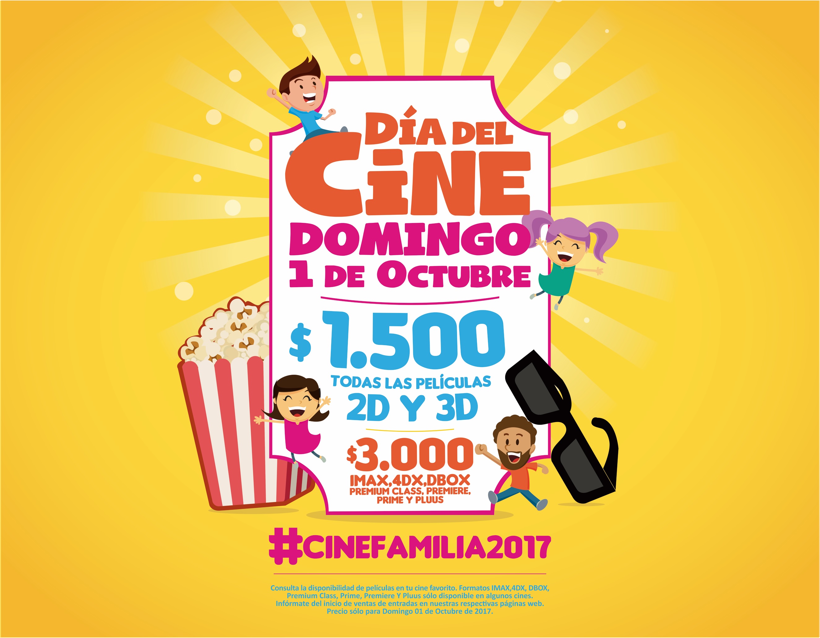 El domingo 1 de octubre se celebrará en todo Chile el Día del Cine con una amplia cartelera y entradas a solo $1500