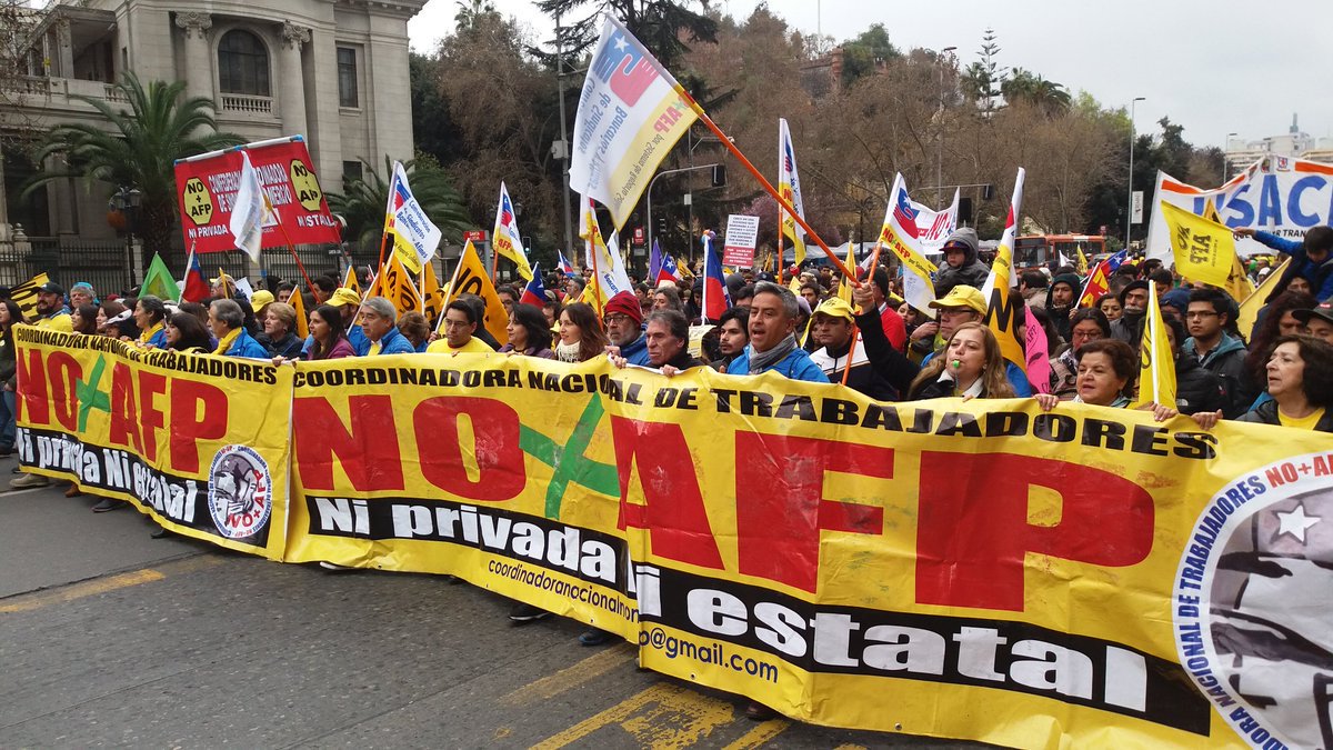 Movimiento por No+AFP se manifiesta en todo Chile y llama a participar en plebiscito sobre sistema de pensiones