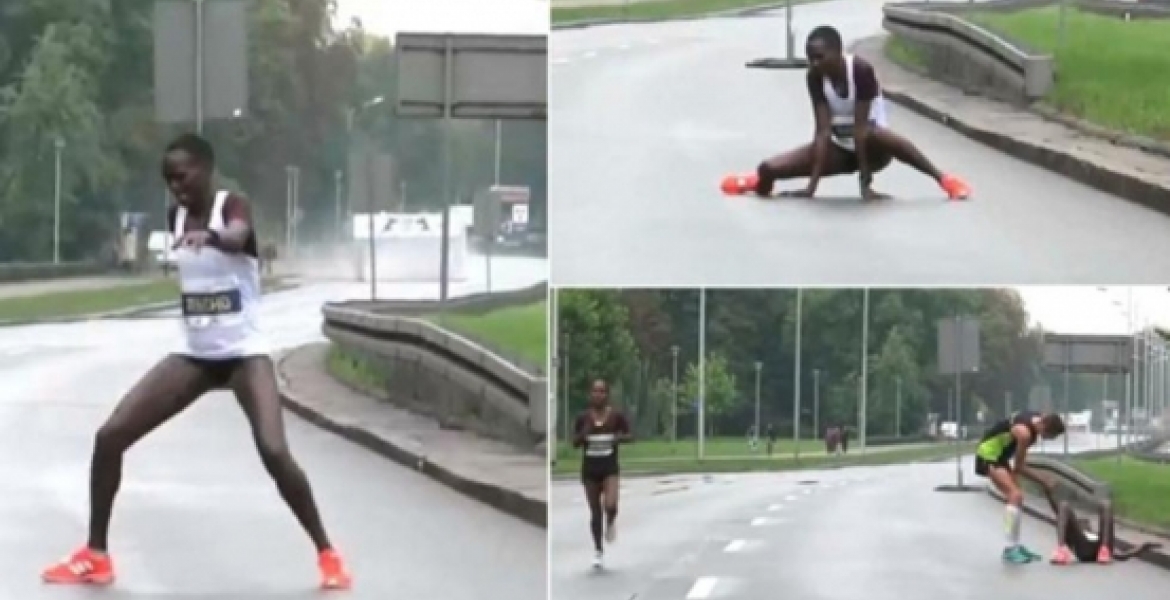 VIDEO: Estremecedoras imágenes de Recho Kosgei en el maratón de Varsovia