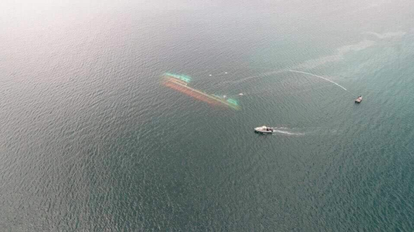 “Una bomba de tiempo”: advierten riesgo ambiental del barco con salmones podridos hundido en Chonchi