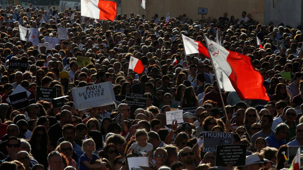 Malta: En gran movilización exigen respuestas sobre el asesinato de la periodista