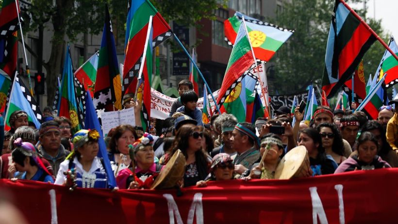 Alta convocatoria a marcha de los Pueblos Originarios en Santiago
