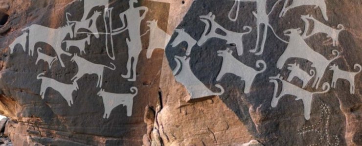 Arte rupestre de hace 8 mil años es la representación más antigua de humanos con perros domesticados