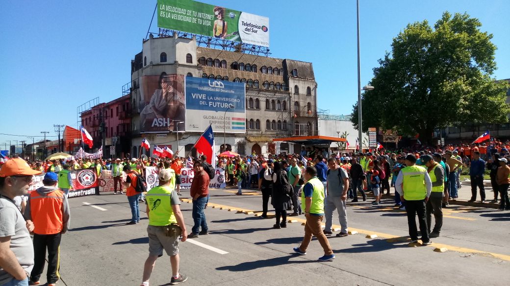 Trabajadores portuarios se movilizan en Concepción: Demandan respetar pensiones de gracia