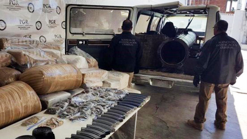 Detienen en México a una camioneta que lanzaba droga a Estados Unidos con una «bazuca»