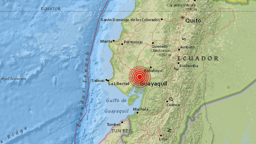 Ecuador: se registra un sismo de 5,4 de magnitud