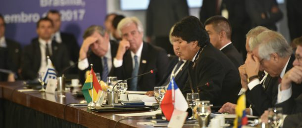 Evo Morales pidió la reincorporación de Venezuela al Mercosur