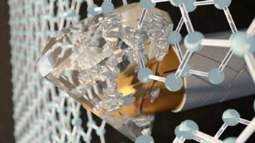 El grafeno puede volverse más duro que el diamante al recibir un fuerte impacto