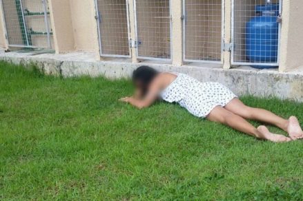 +Fotos | Mujer se arrojó desde la ventana del segundo piso para escapar del «marido abusivo» y puede quedar paralizada de por vida