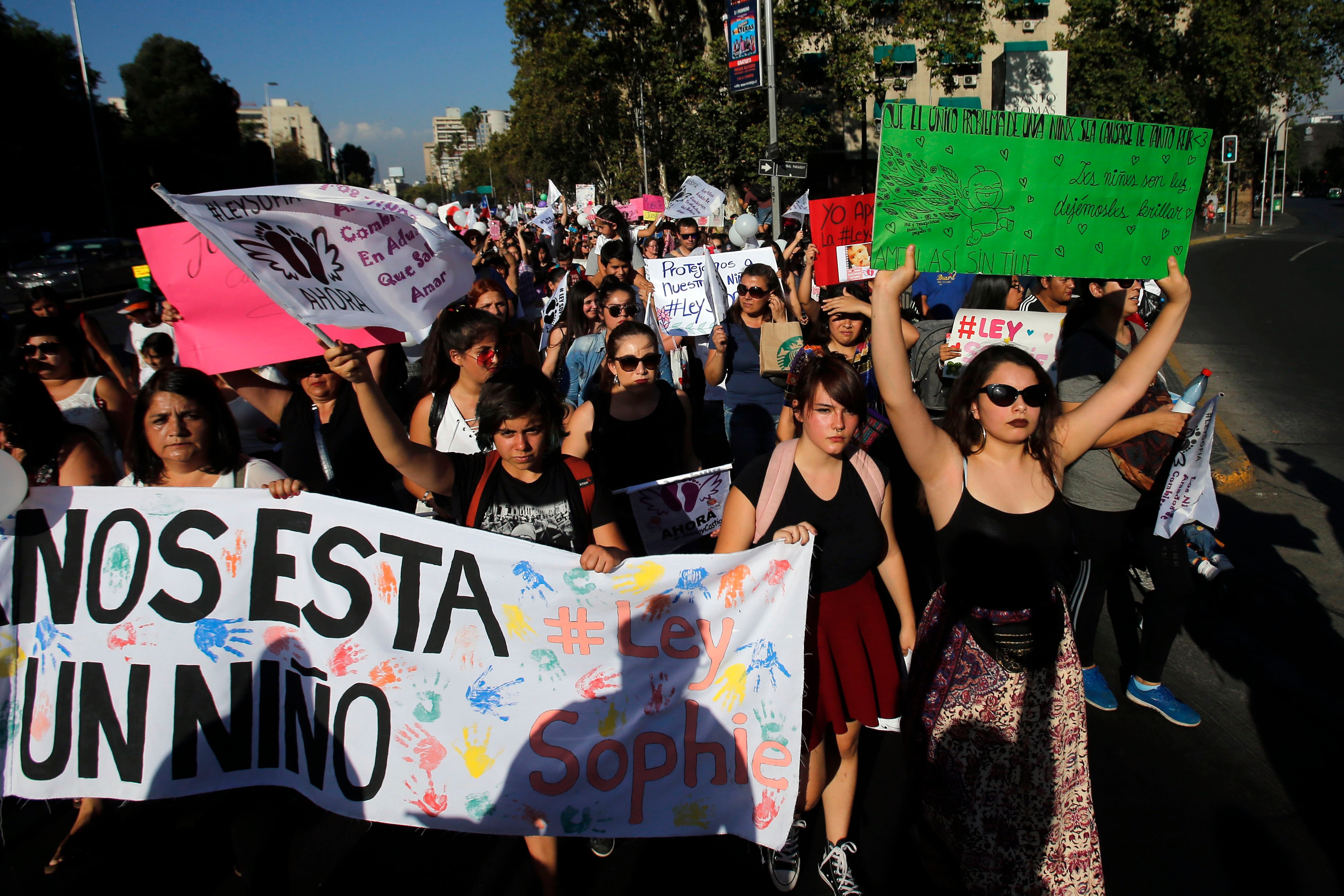 Santiago: Miles de personas marcharon por la Alameda exigiendo la "Ley ...