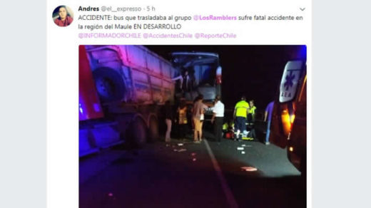 Músico de Los Ramblers tras fatal accidente en el sur: «Mis compañeros no la podían creer»