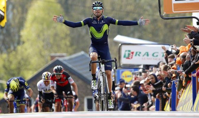 Ciclismo: Valverde abandonó Tour de Flandes