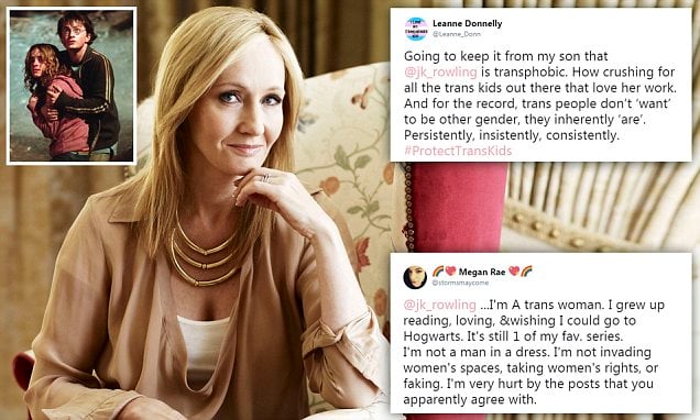 Desilusionados fans de Harry Potter acusan a JK Rowling de transfobia por ‘me gusta’ a tweet que califica a personas transgéneros de ‘hombres con vestidos’ (Tweets)