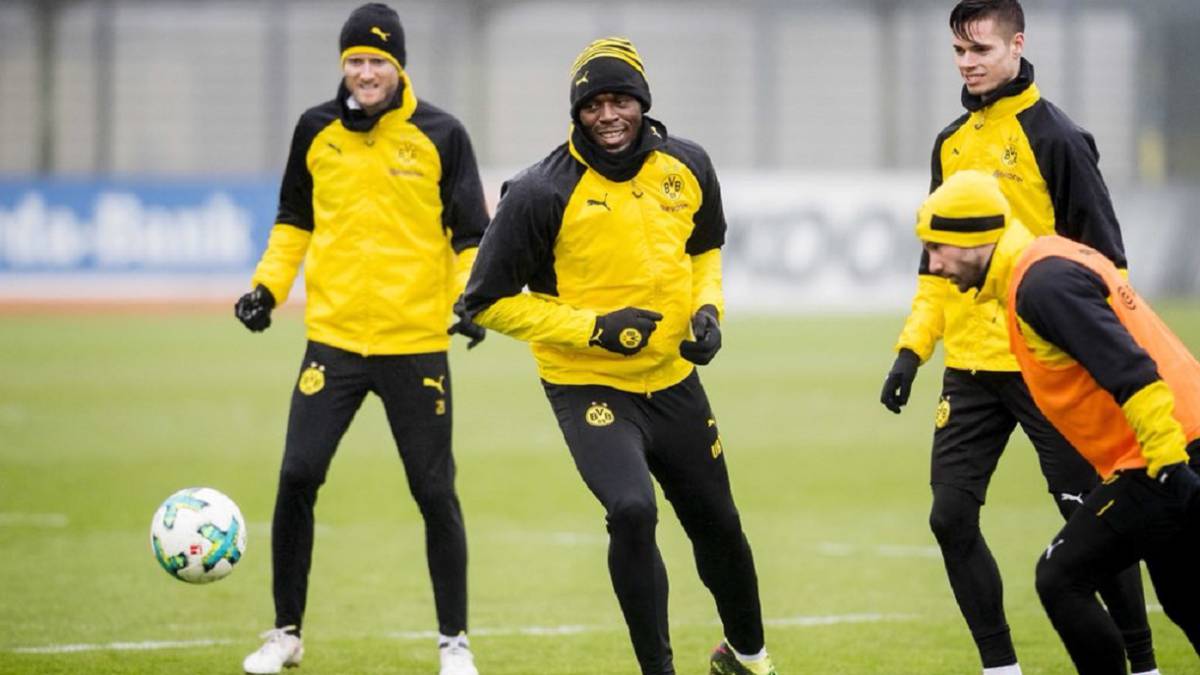 Usaint Bolt realizó su primer entrenamiento con el Borussia Dortmund