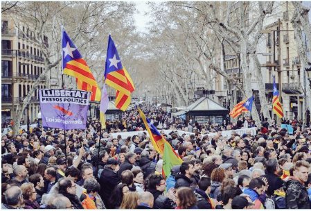 Manifestaciones en Cataluña tras detención del ex presidente Puigdemont en Alemania